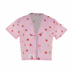 Rasberry Stripes Short Shirt