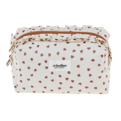 Brown Hearts Makeup Bags