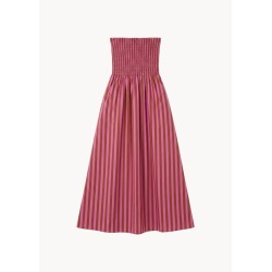 Emily Brown and Pink Striped Dress