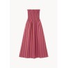 Emily Brown and Pink Striped Dress