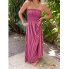 Emily Brown and Pink Striped Dress